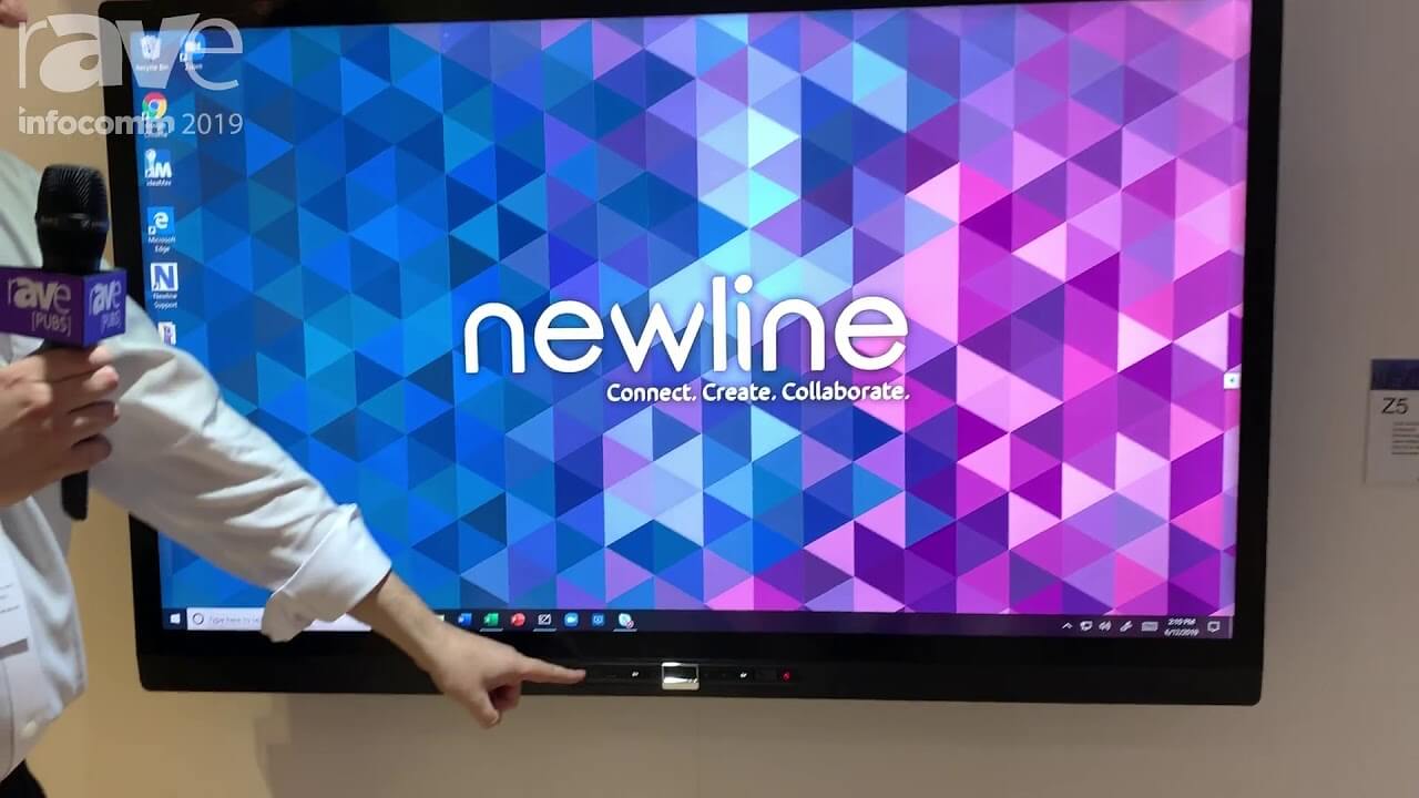 InfoComm 2019 Newline Interactive Demos Z5 Collaboration Display for Huddle Spaces