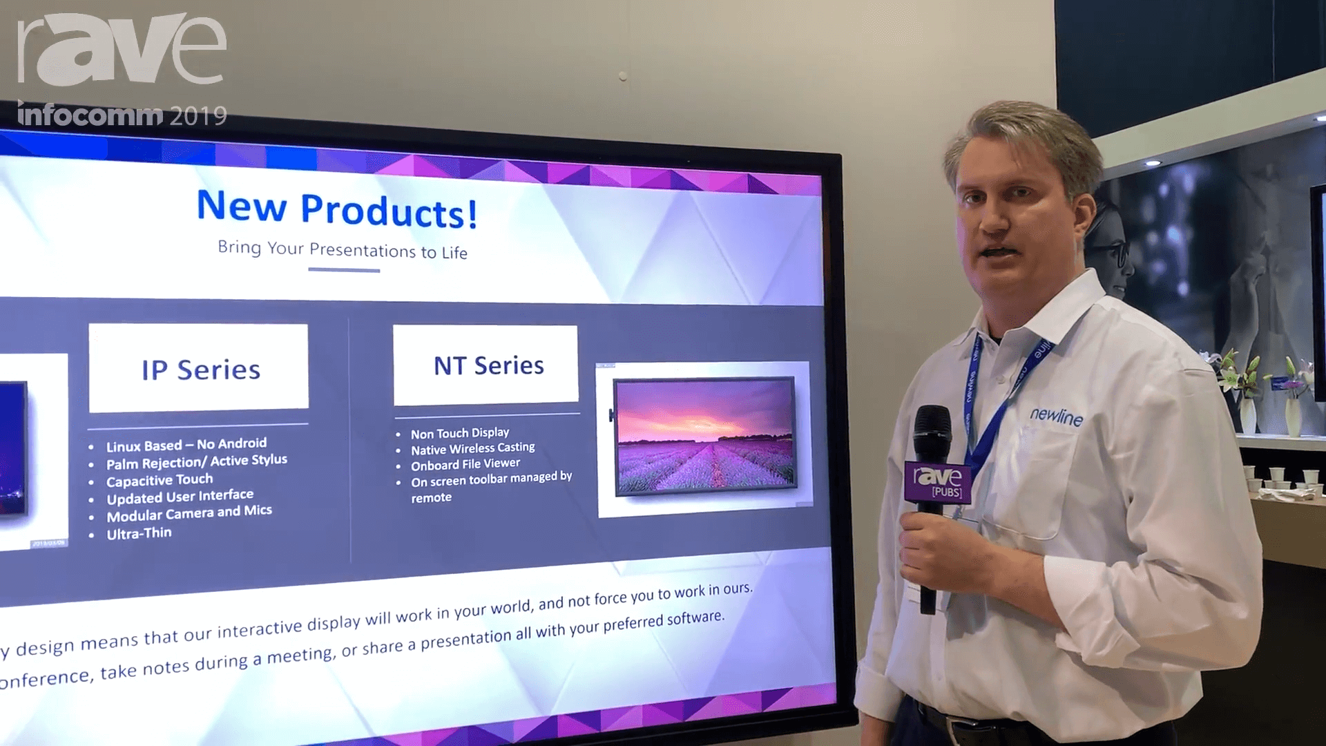 Read more about the article Infocomm 2019: Newline Demos IP Series Display