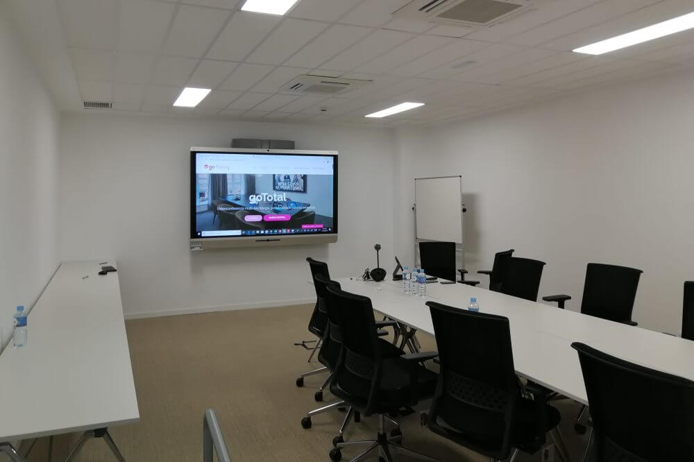 Meeting room with interactive display