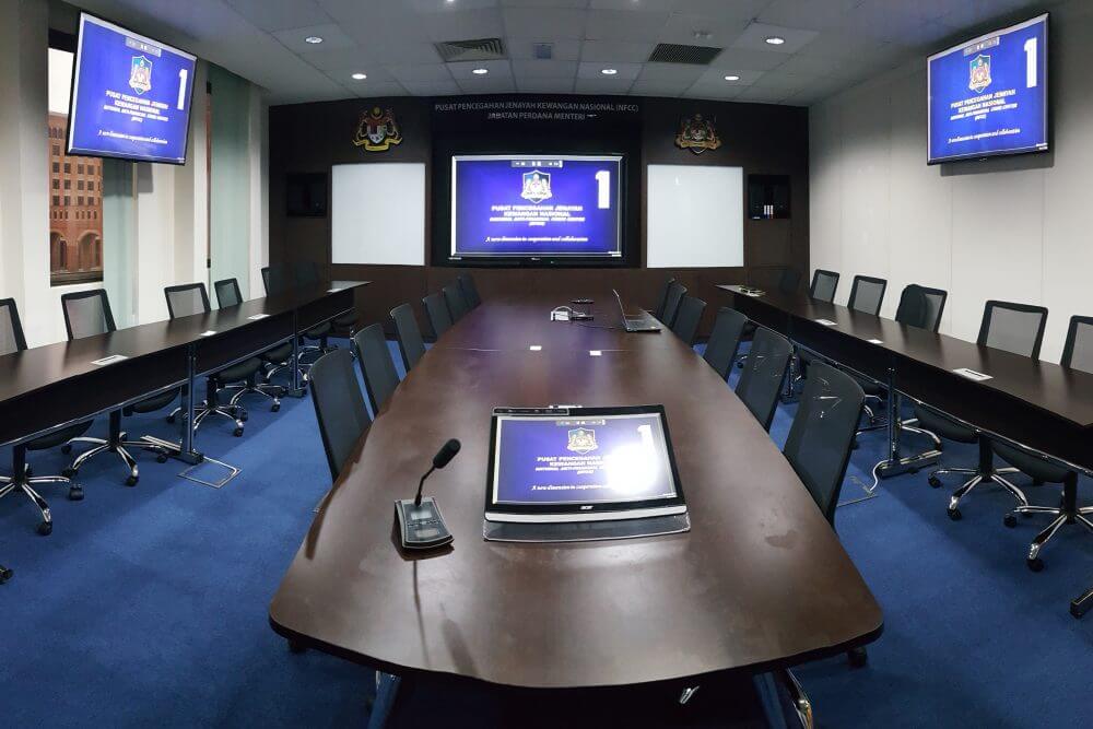 Boardroom with interactive display