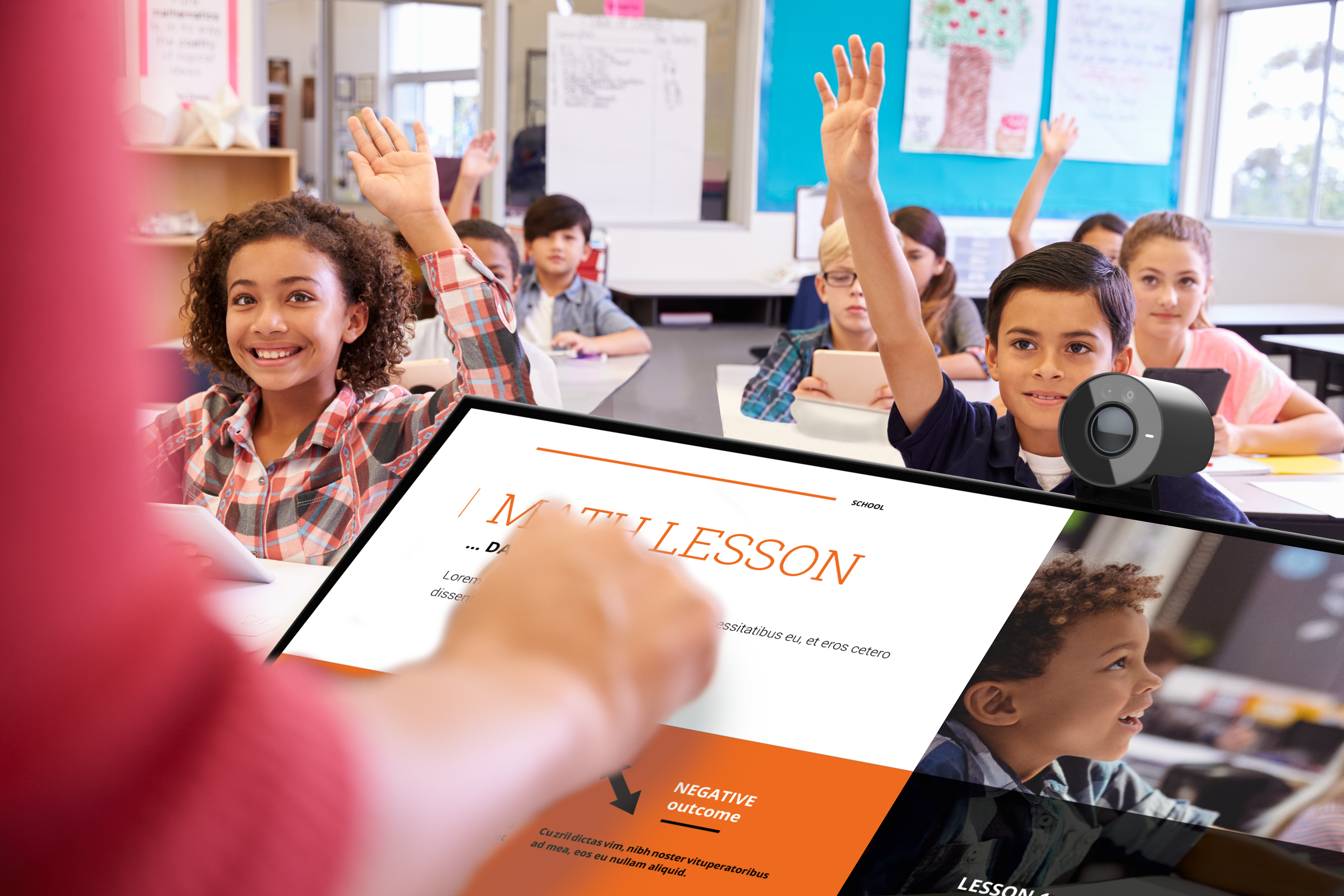 Flex interactive desktop monitor for education
