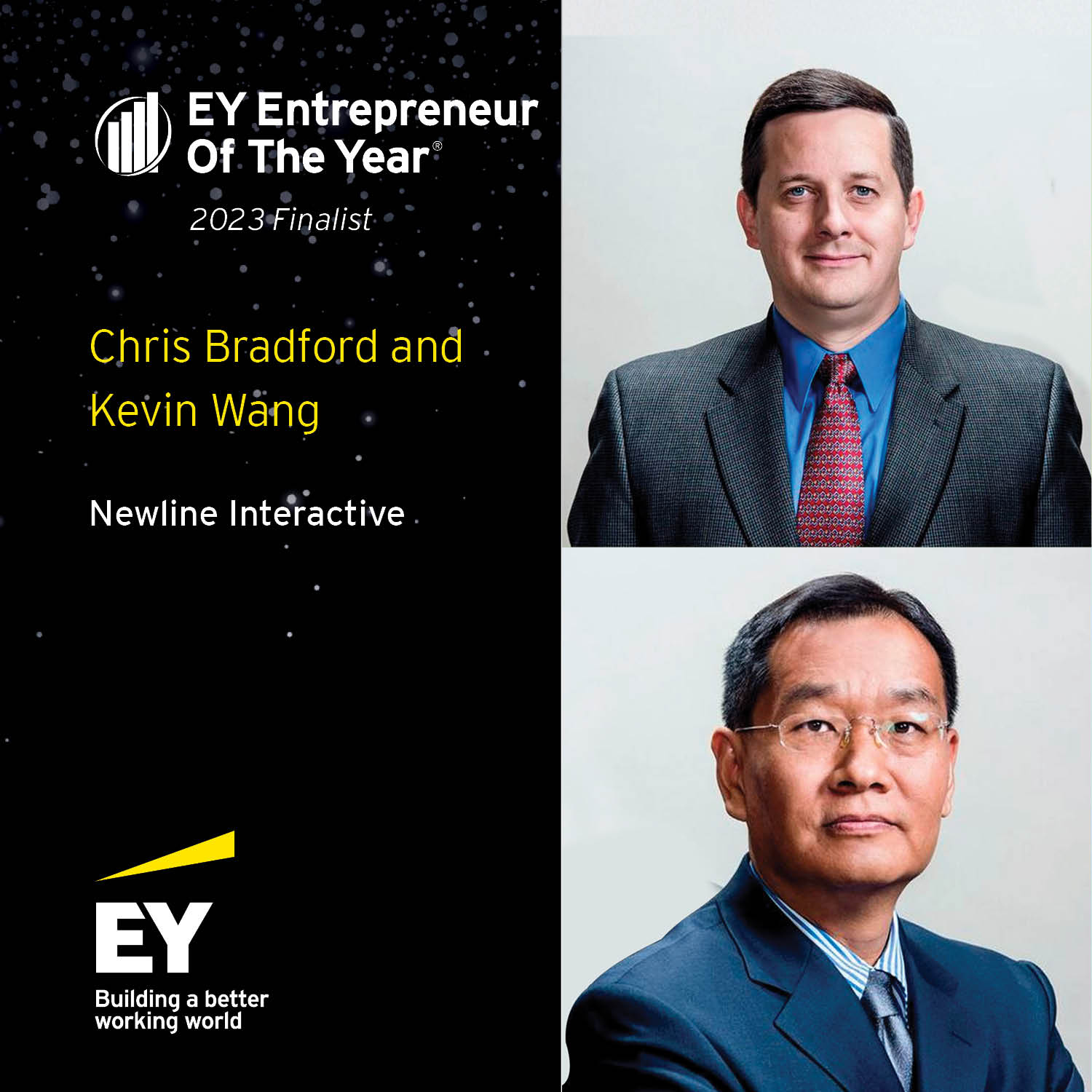 You are currently viewing EY Announces Chris Bradford and Kevin Wang of Newline Interactive as Entrepreneur Of The Year® 2023 Southwest Award Finalists