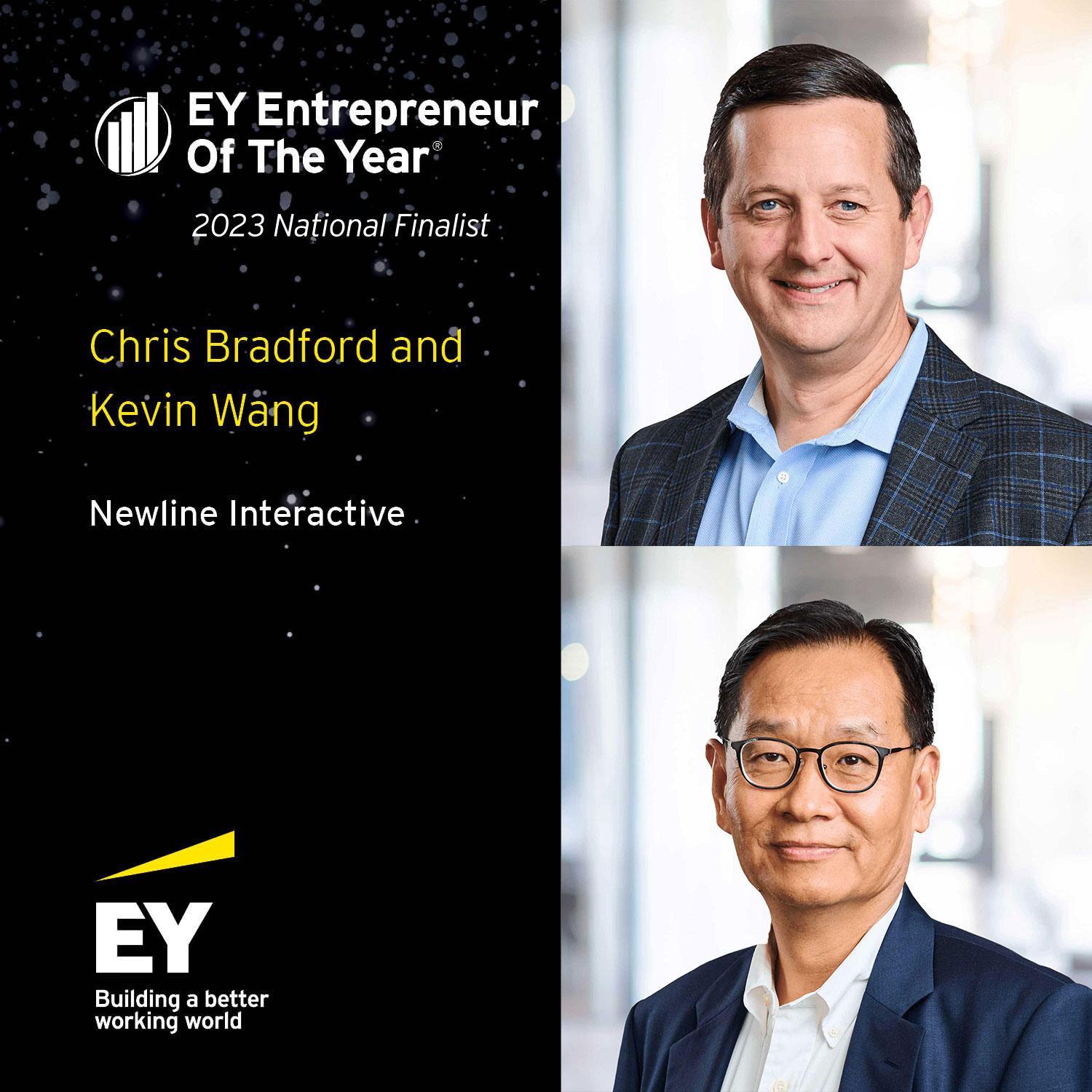 You are currently viewing EY Announces Chris Bradford and Kevin Wang of Newline Interactive as Entrepreneur Of The Year® 2023 National Finalists