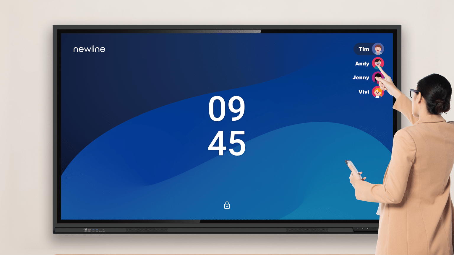 Q Interactive Inlog Q Pro Series Interactive flat panel display with Google EDLA